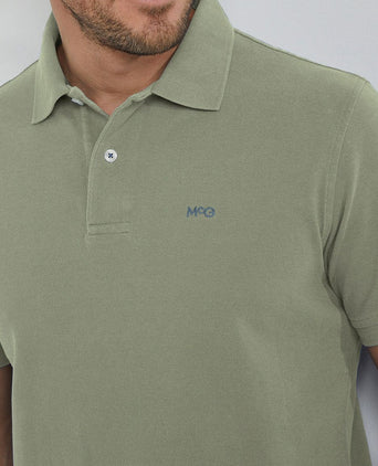 Piqué polo lichtgroen