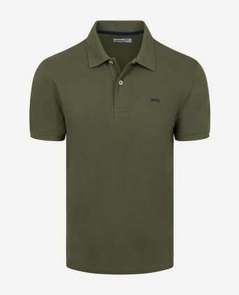 Piqué polo olijf