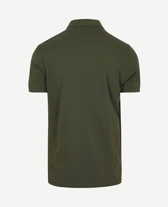 Piqué polo olijf