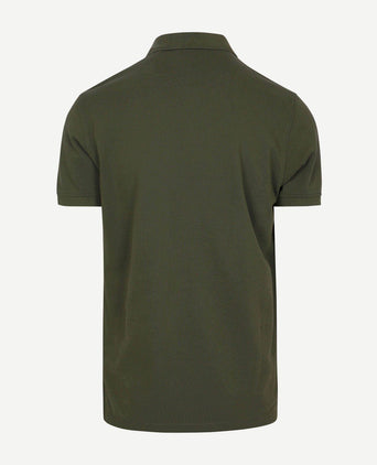 Piqué polo olijf