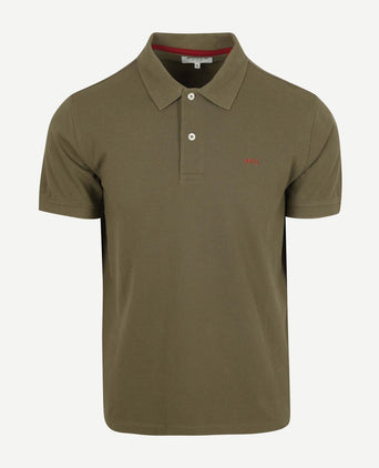 Piqué polo olijfgroen