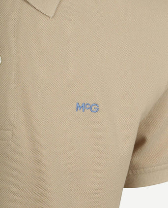 Piqué polo sand