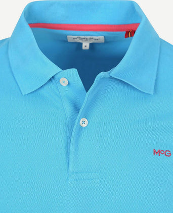 Piqué polo sea blauw