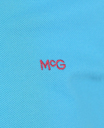 Piqué polo sea blauw