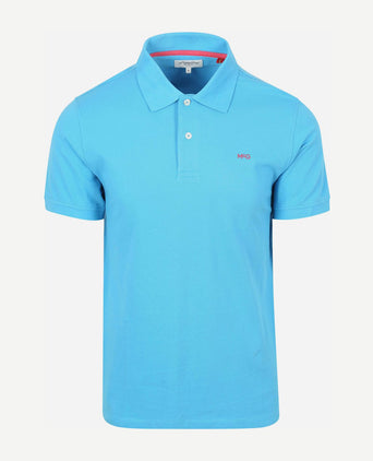 Piqué polo sea blauw