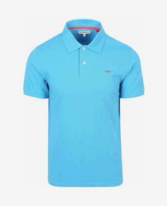 Piqué polo sea blauw