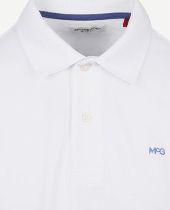 Piqué polo wit
