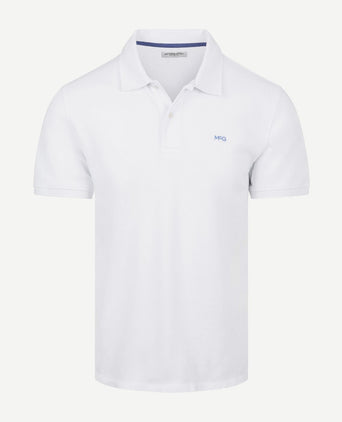 Piqué polo wit