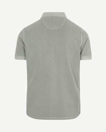 Piqué polo grijs groen
