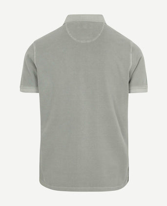 Piqué polo grijs groen