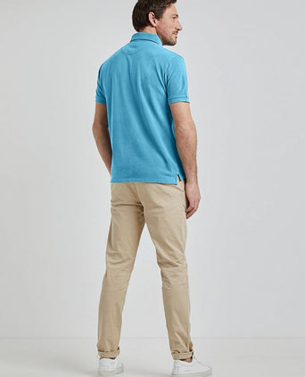 Piqué polo sea blauw