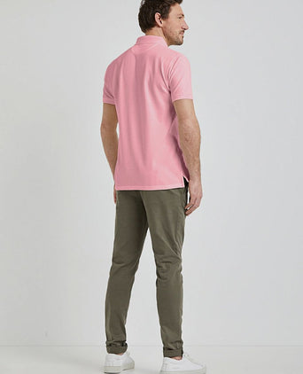 Piqué polo roze