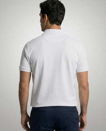Piqué polo wit