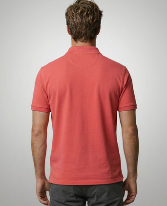Piqué polo coral