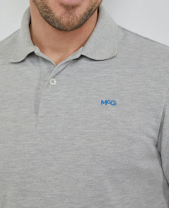 Piqué polo grijs