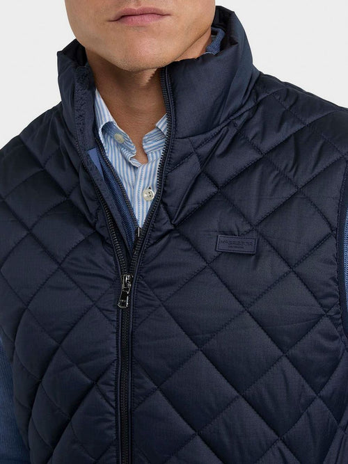 McGregor quilted bodywarmer donkerblauw | Slim-fit