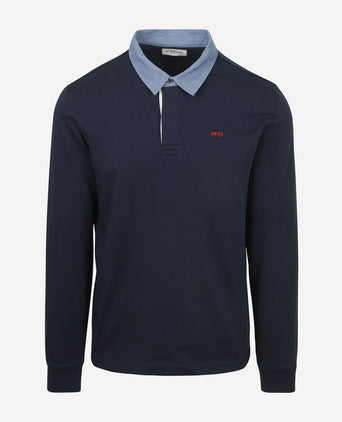 Rugbyshirt donkerblauw