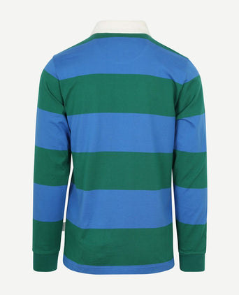 McGregor rugbyshirt streep blauw groen | Regular-fit