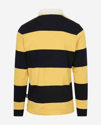 McGregor rugbyshirt streep donkerblauw geel | Regular-fit