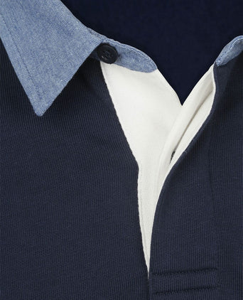 Rugbyshirt donkerblauw