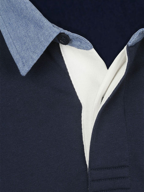 Rugbyshirt donkerblauw