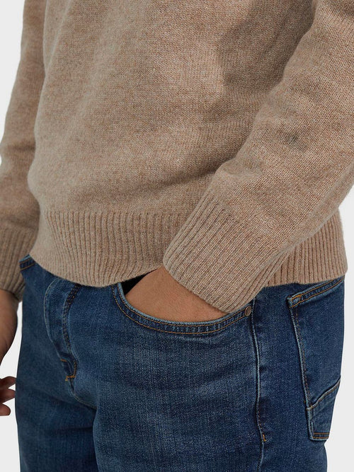 McGregor trui lamswol melange sand | Regular-fit