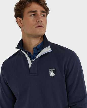 McGregor halve rits sweater donkerblauw | Regular-fit