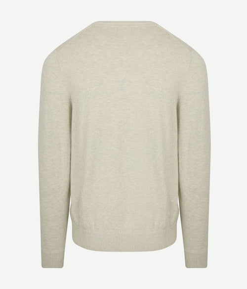 McGregor trui merino blend v-hals off white | Regular-fit