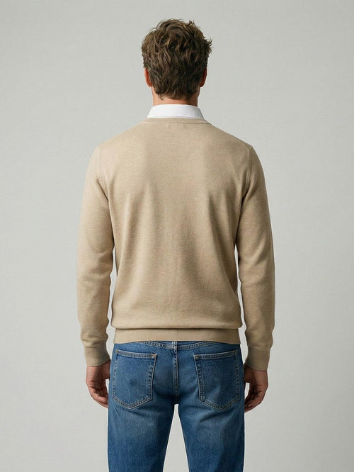 Trui cotton cashmere sand