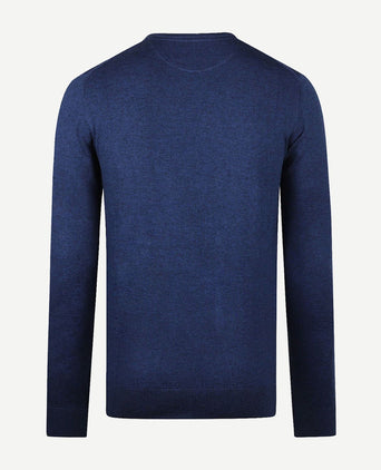 Trui merino blend donkerblauw