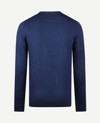 Trui merino blend donkerblauw