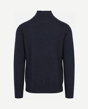 halve rits trui donkerblauw