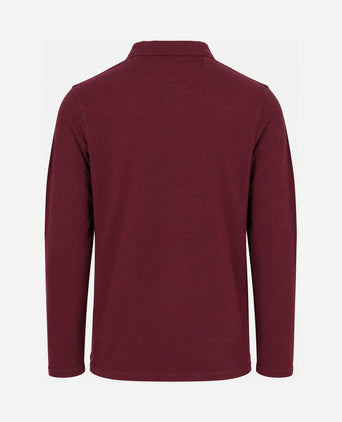 Longsleeve classic poloshirt burgundy