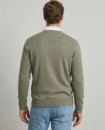 Trui cotton cashmere olivine