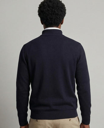 Half-zip trui cotton cashmere donkerblauw