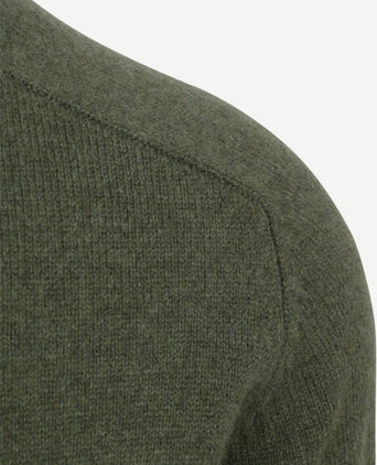 Trui lamswol melange sage groen