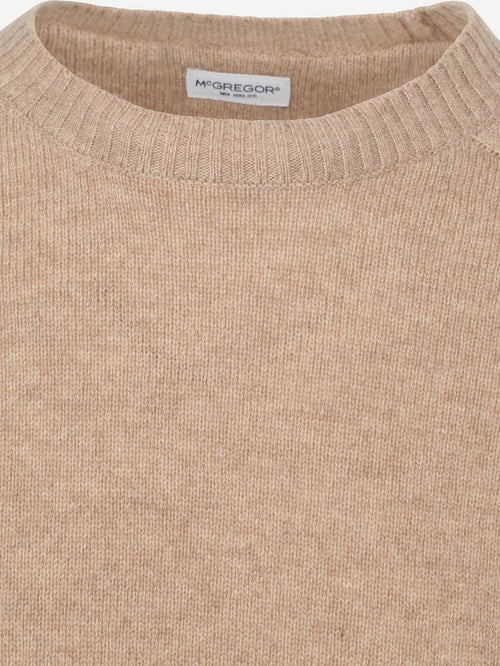 Trui lamswol melange sand