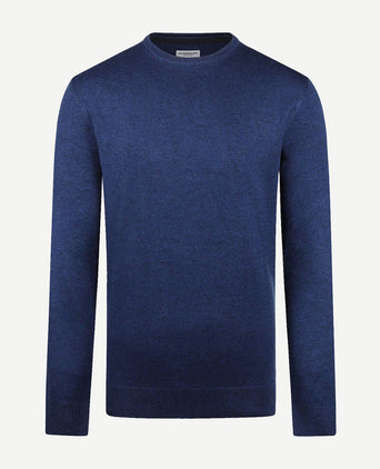Trui merino blend donkerblauw