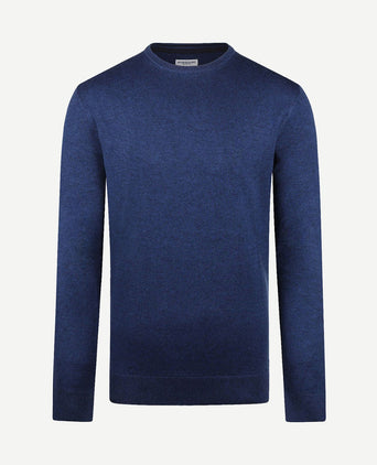 Trui merino blend donkerblauw