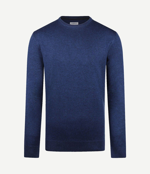 Trui merino blend donkerblauw