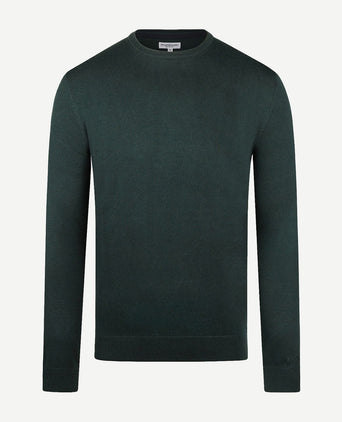 Trui merino blend donkergroen
