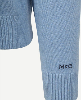Trui merino blend ice blauw