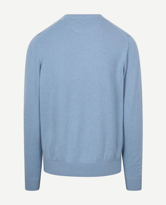 Trui merino blend ice blauw