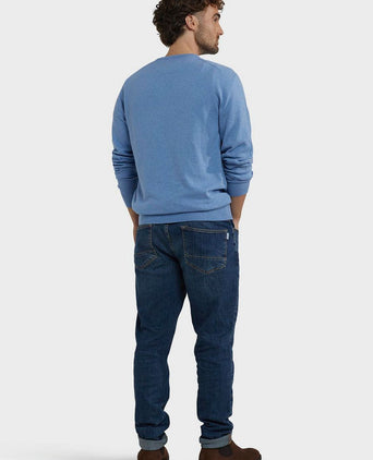 Trui merino blend ice blauw