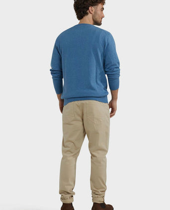 Trui merino blend lichtblauw