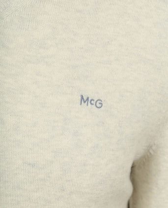 Trui merino blend v-hals off white