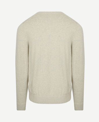 Trui merino blend v-hals off white