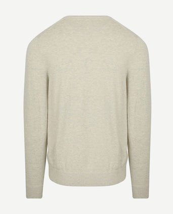 Trui merino blend v-hals off white