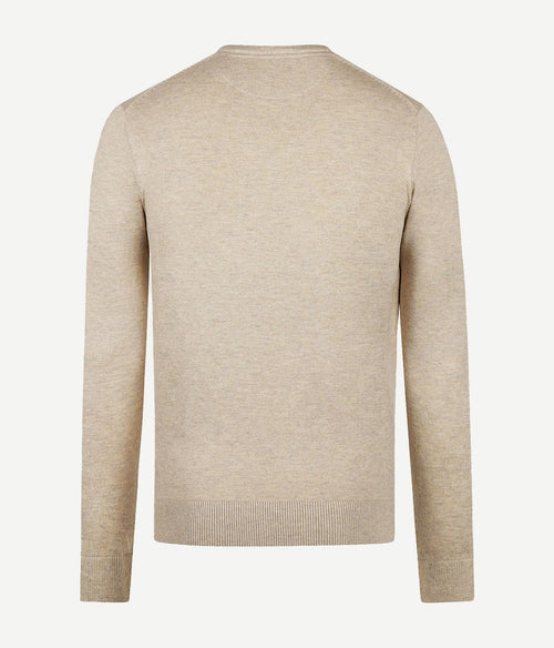 McGregor trui merino blend v-hals sand | Regular-fit