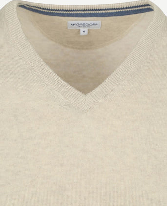 McGregor trui v-hals ecru | Regular-fit